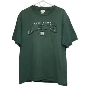 New York Jets NFL Brand Vintage Green Crewneck T-shirt Size Large